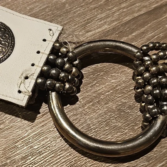 Vintage Shalimar by TWT Beaded Statement Belt – Genuine Leather – 37" Length - Picture 4 of 5